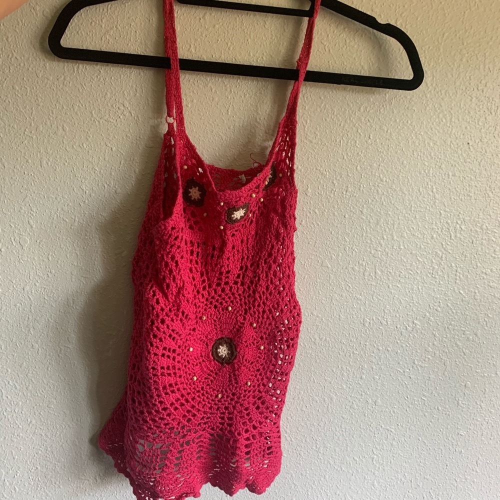 Crochet strap top